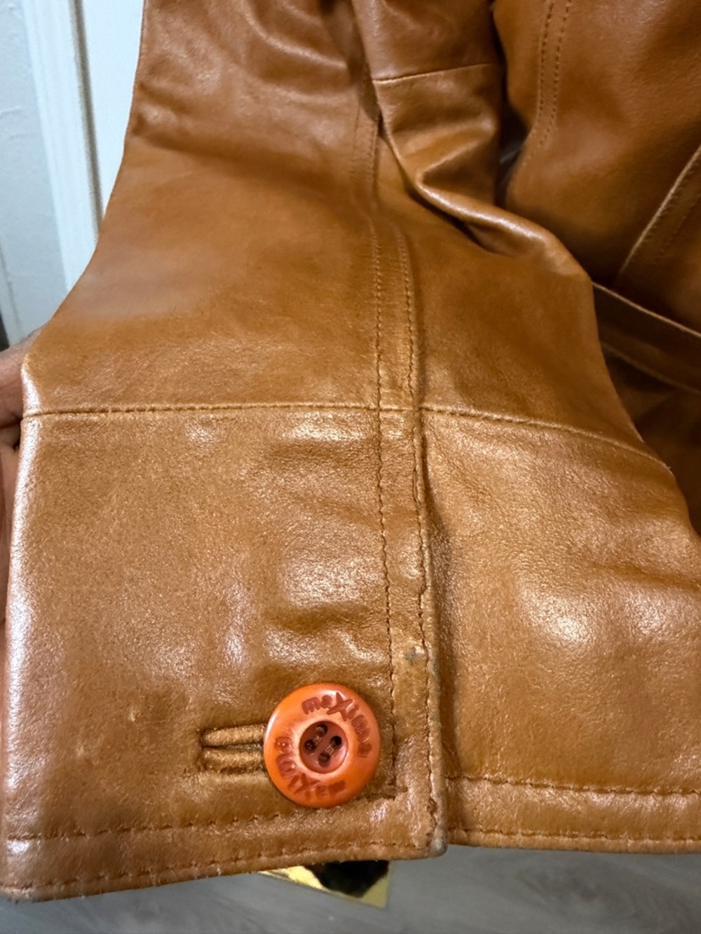 Wilsons Leather Maxima Tan Brown Leather Trench Coat - Picture 8 of 12